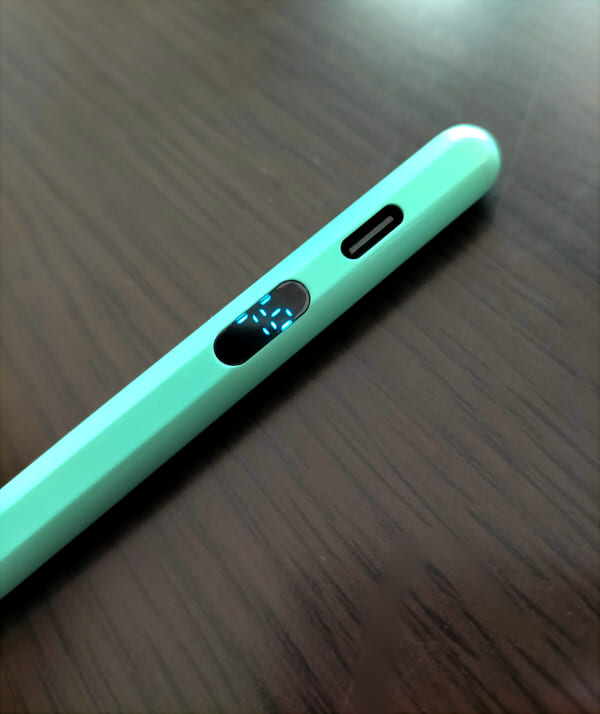 スタイラスペンのデジタル残量表示