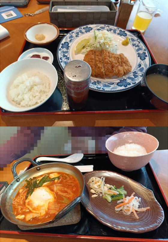 ブルーコーナーUC店のランチ（とんかつ＆スンドゥブ）